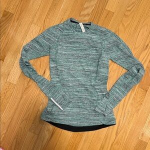lululemon athletica Heathered Teal Long Sleeve Top